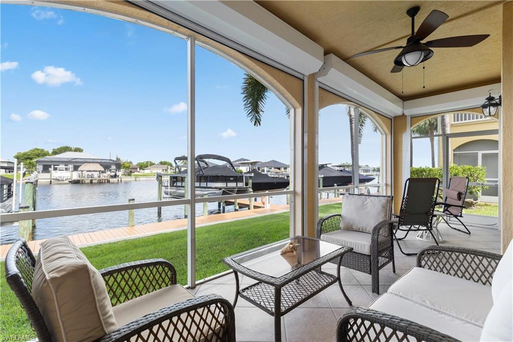 Lanai Has Electric Roll Down Hurricane Protection Shutters