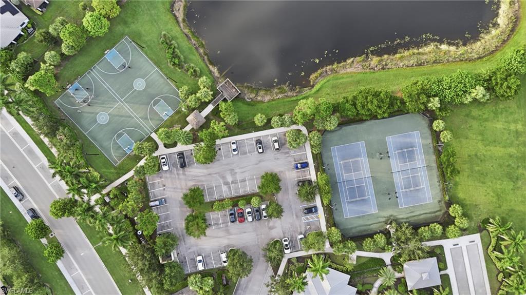 Aerial perspective showcasing recreational amenities
