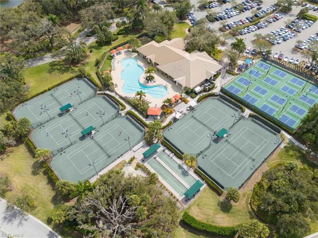 Aerial perspective showcasing a comprehensive recreational facility