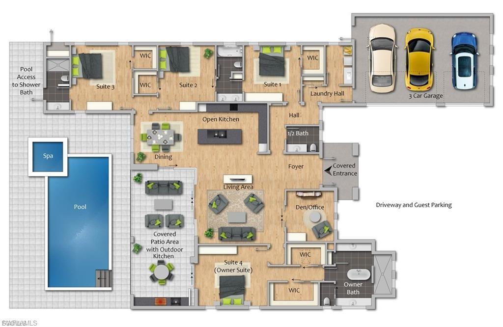 This is a concept design only and this does not accurately describe the current condition of the property.