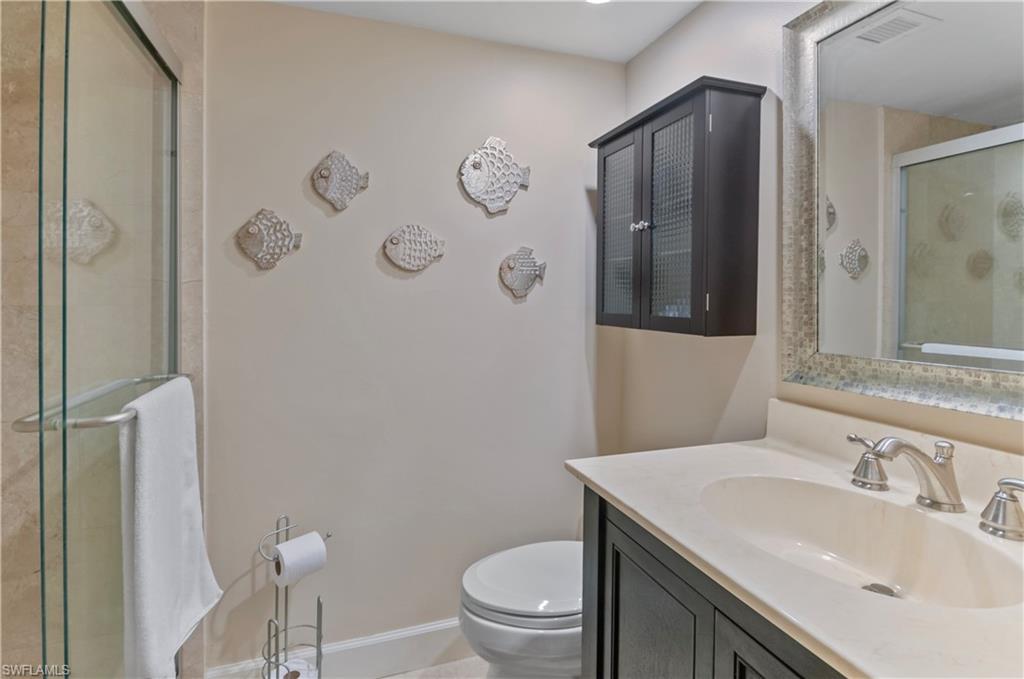 Guest bathroom with shower