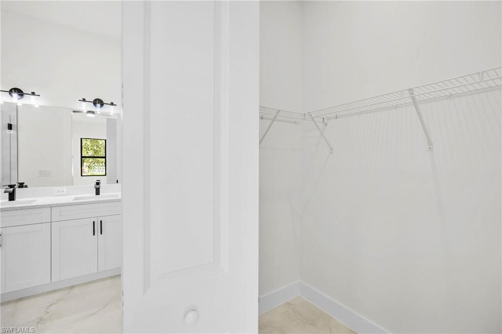 Walk-in closet featuring wire shelving