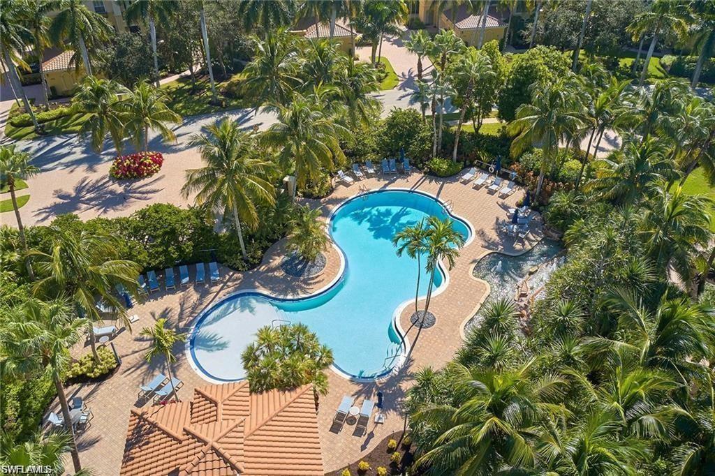 Aerial of Community pool.  Pool, Spa, and BBQ
