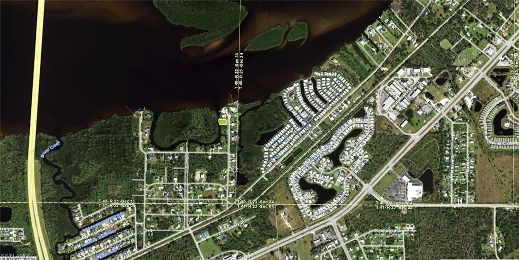 Aerial Map. Displaying a geographic overview of the property and surrounding areas