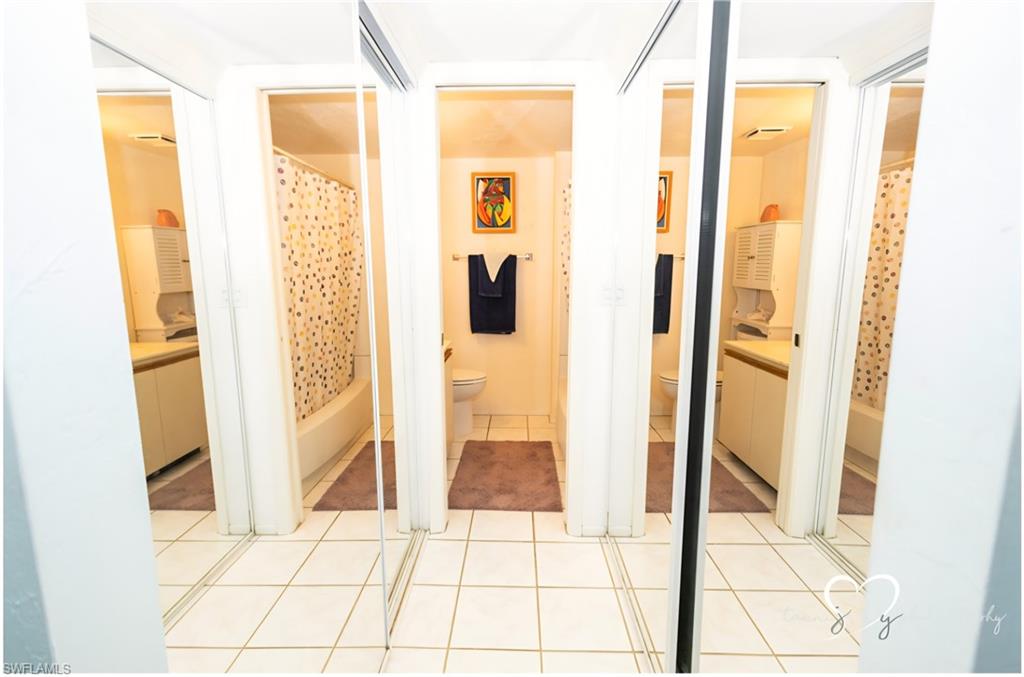 Primary bedroom closets on both sides