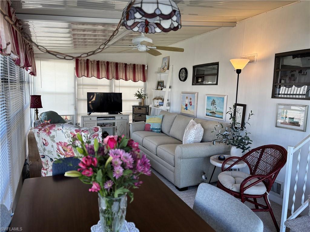 View of carpeted living areat