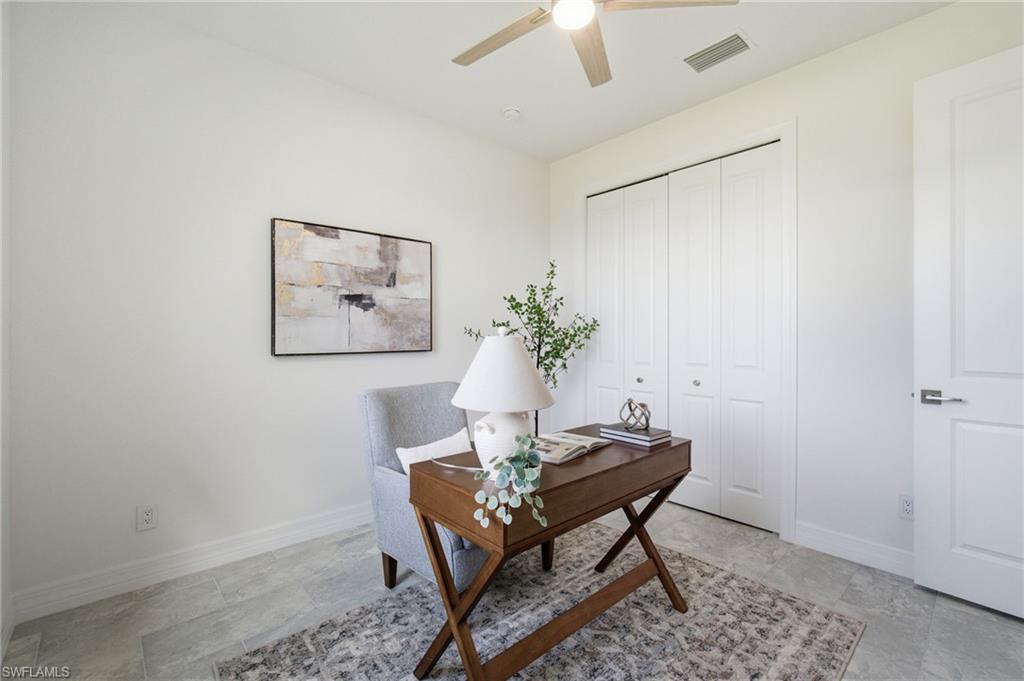 4th bedroom, currently staged as office