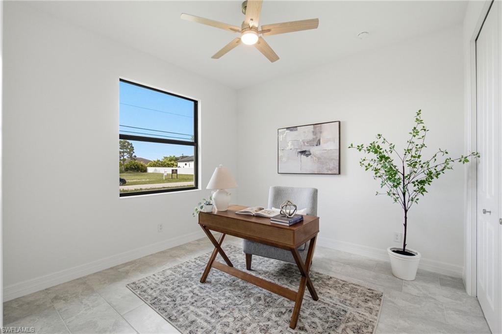 4th bedroom, currently staged as office