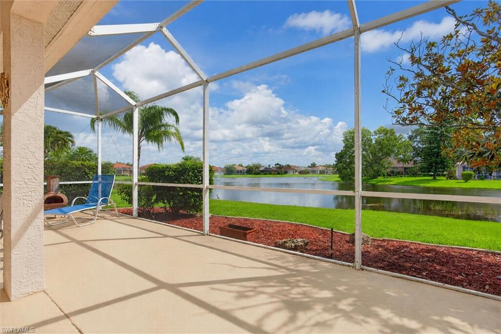 Extended screened Lanai with water feature &long lake views