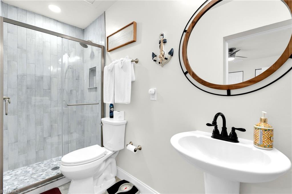Bathroom #3! Has A Glass Enclosed Shower And A Single Sink!
