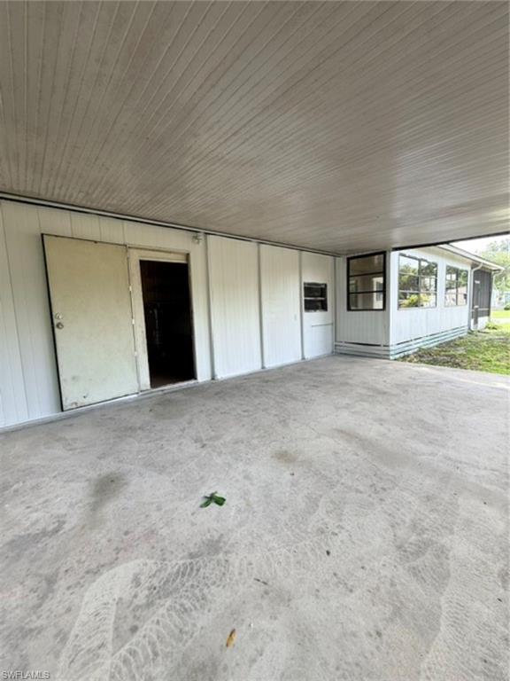 Large covered patio