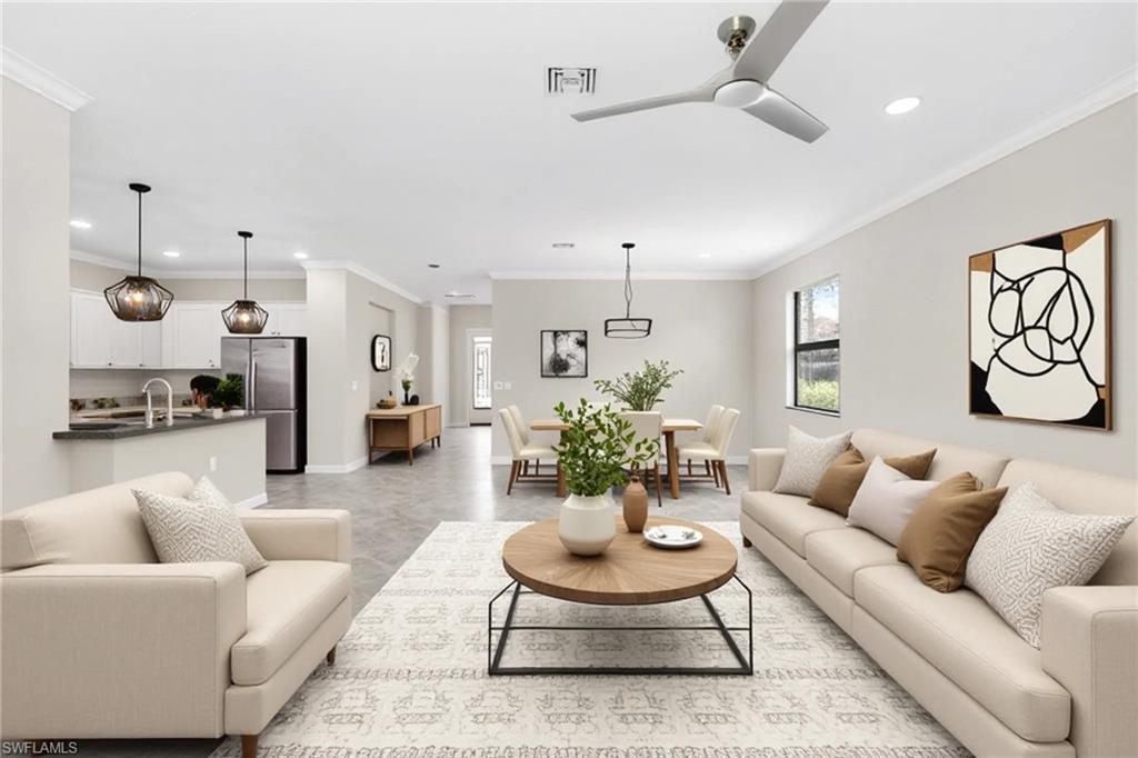 Great room (virtually staged)