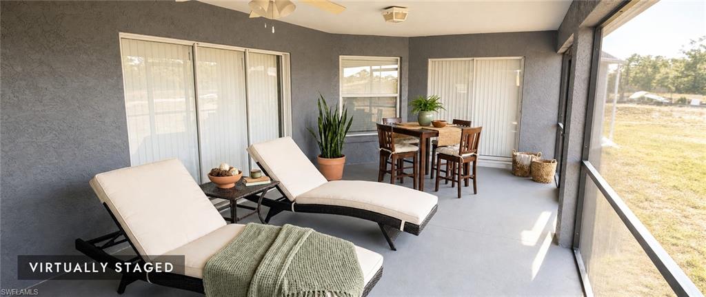 The Lanai is much bigger in person you have to come see it for yourself.
