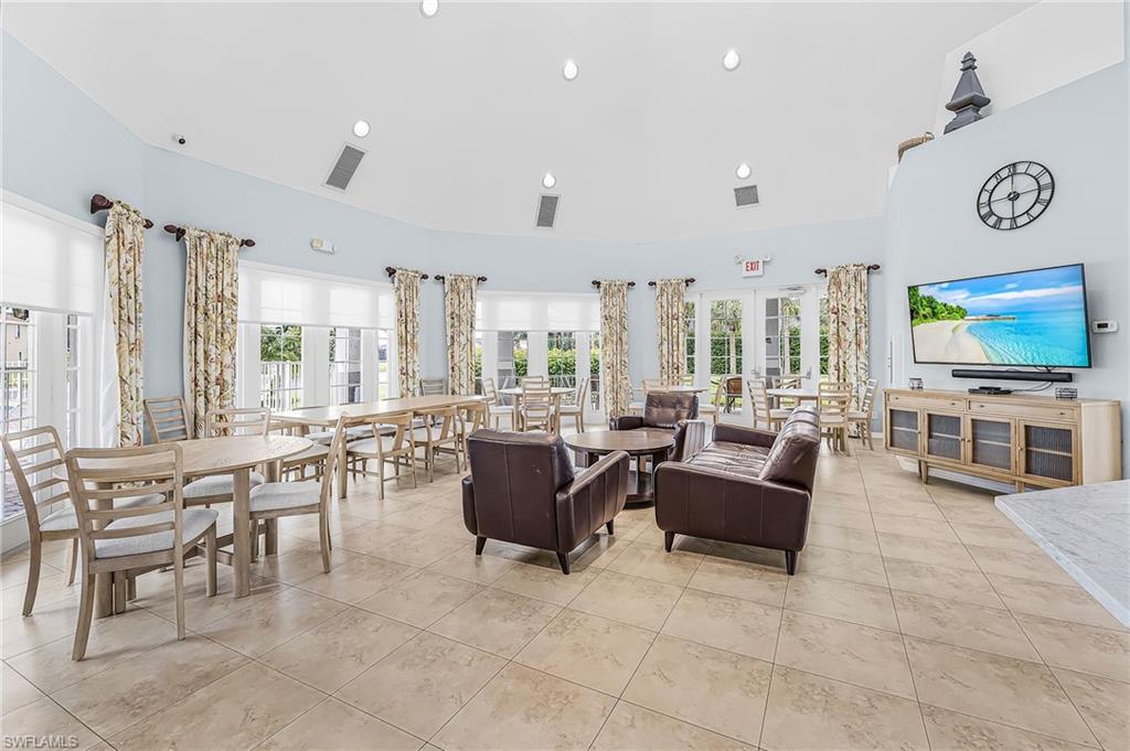 Community room at the clubhouse in Gladiolus Preserve.