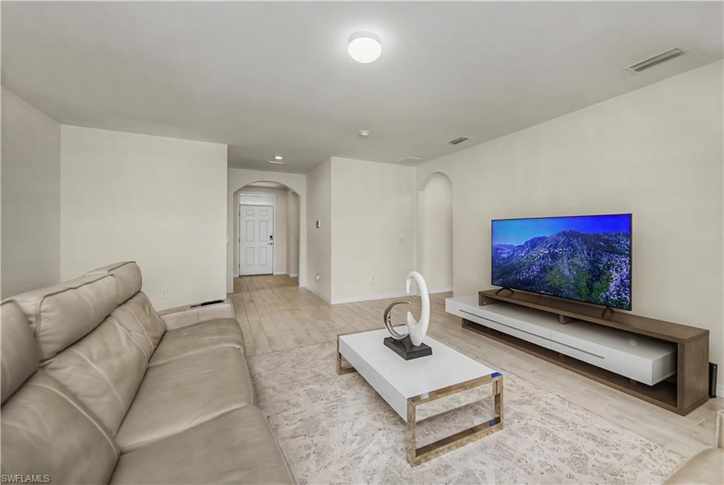 Living room and front door