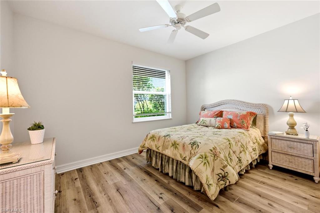 Guest bedroom and guest bathroom feature a pocket door for privacy.