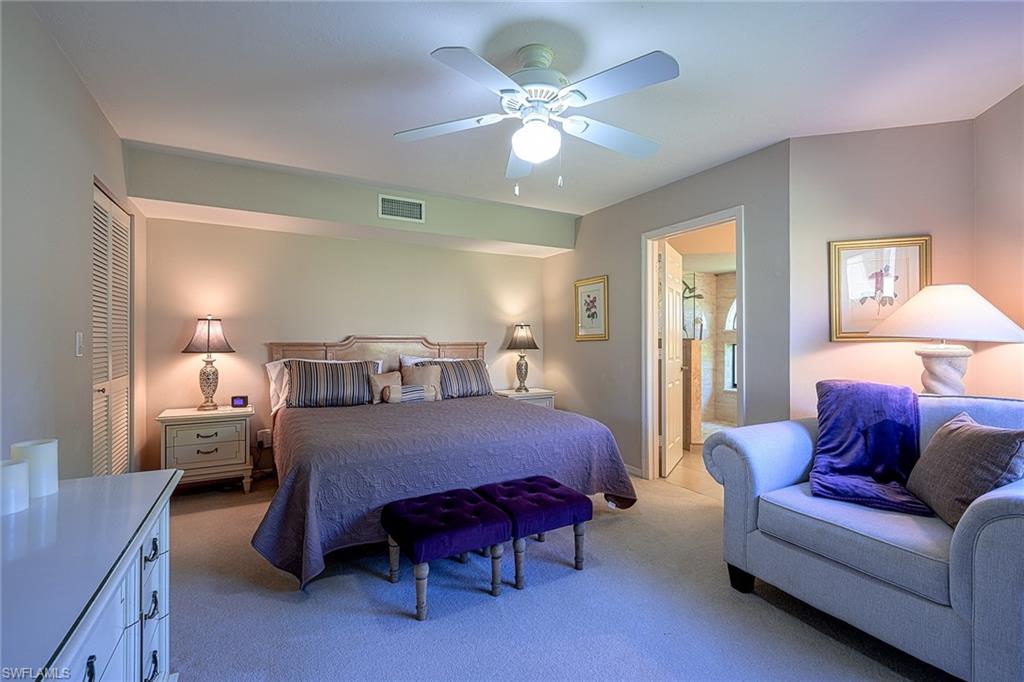 king size bed with walk-in closet