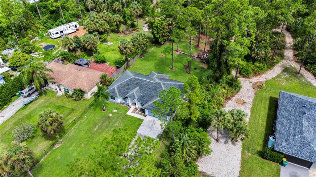 Aerial view from the front