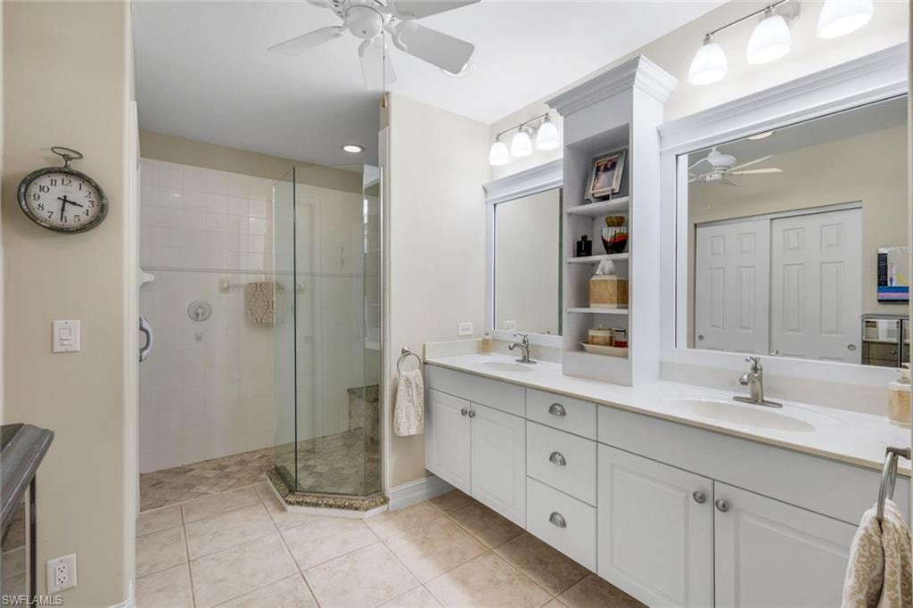 Designer Master Bathroom with spacious walk in shower!