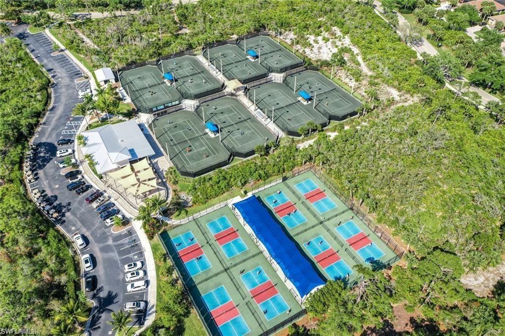 8 tennis courts and a total of 14 Pickleball