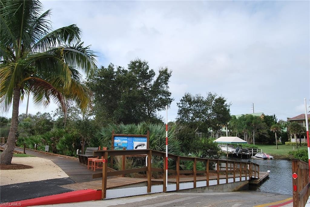 Catch the water taxi to the beach down the left walkway or launch your own boat!