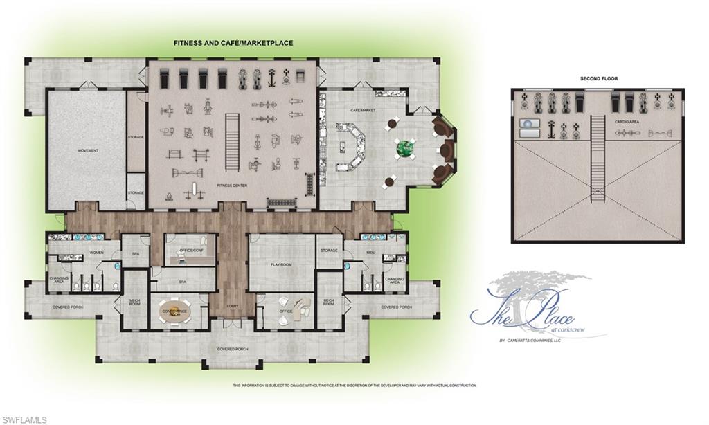 Fitness Center & Cafe-Marketplace Layout