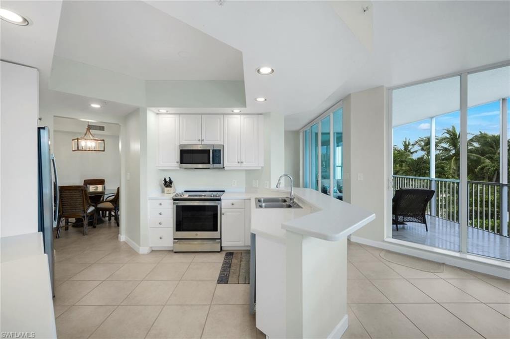 Kitchen with lanai views