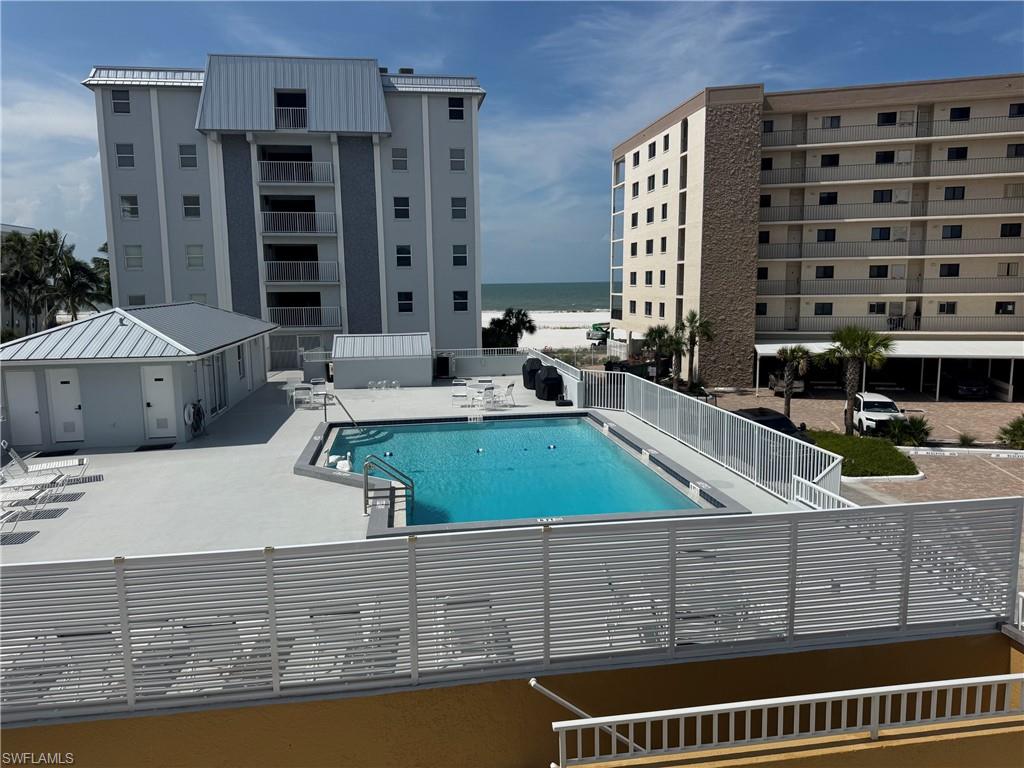 Showing view between buildings and access to the Gulf. This condo does NOT have pool access.