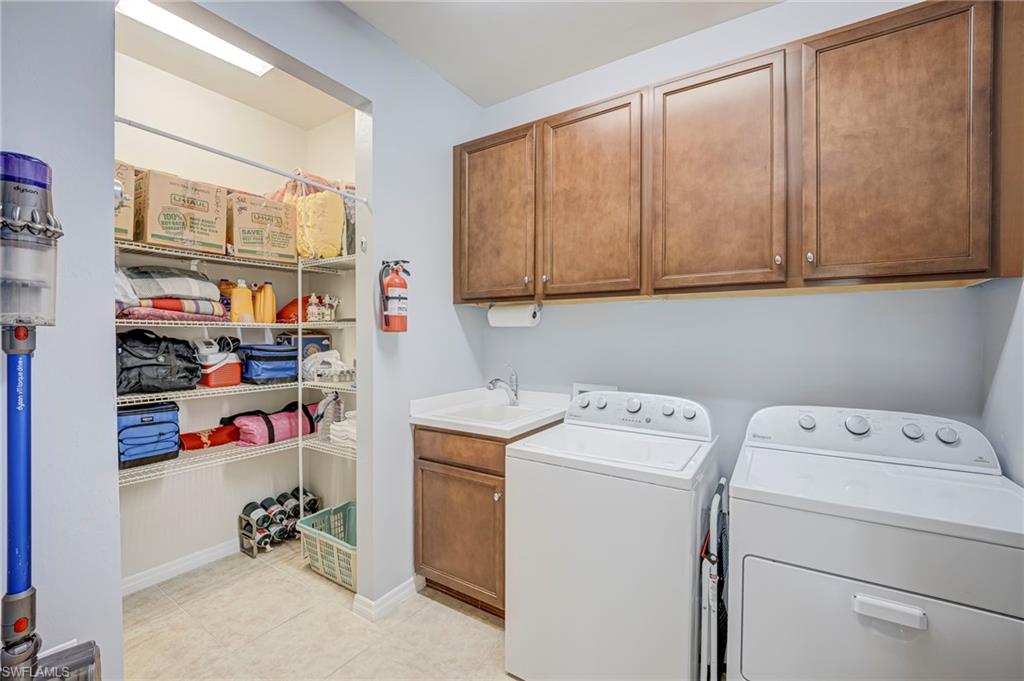 extra storage closet in laundry room