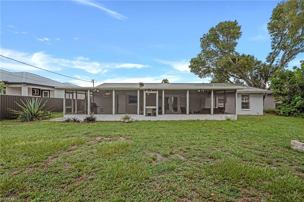 Backyard has plenty of room for a pool if desired.