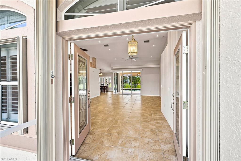 Elegant foyer opens to expansive great room