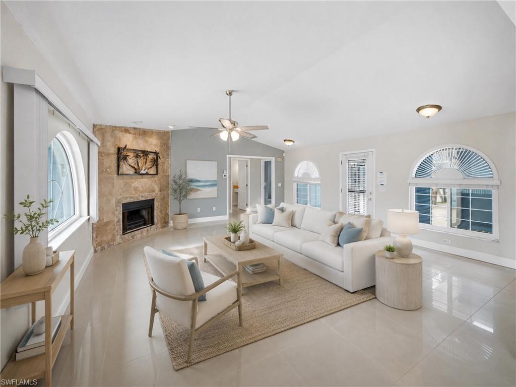 Virtually staged room