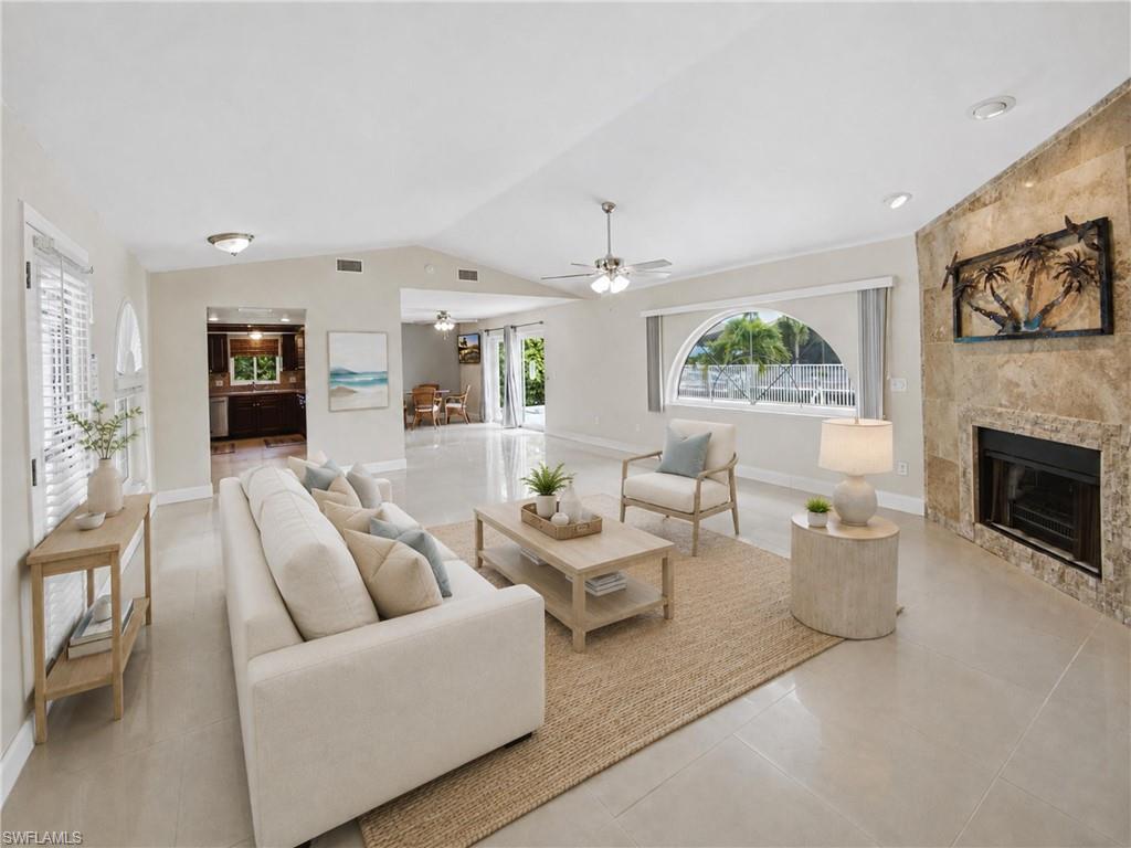 Virtually staged room