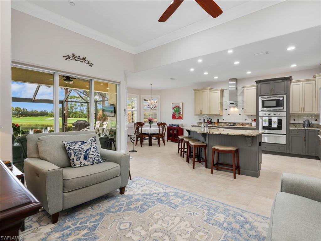 Open concept with Beautiful crown molding