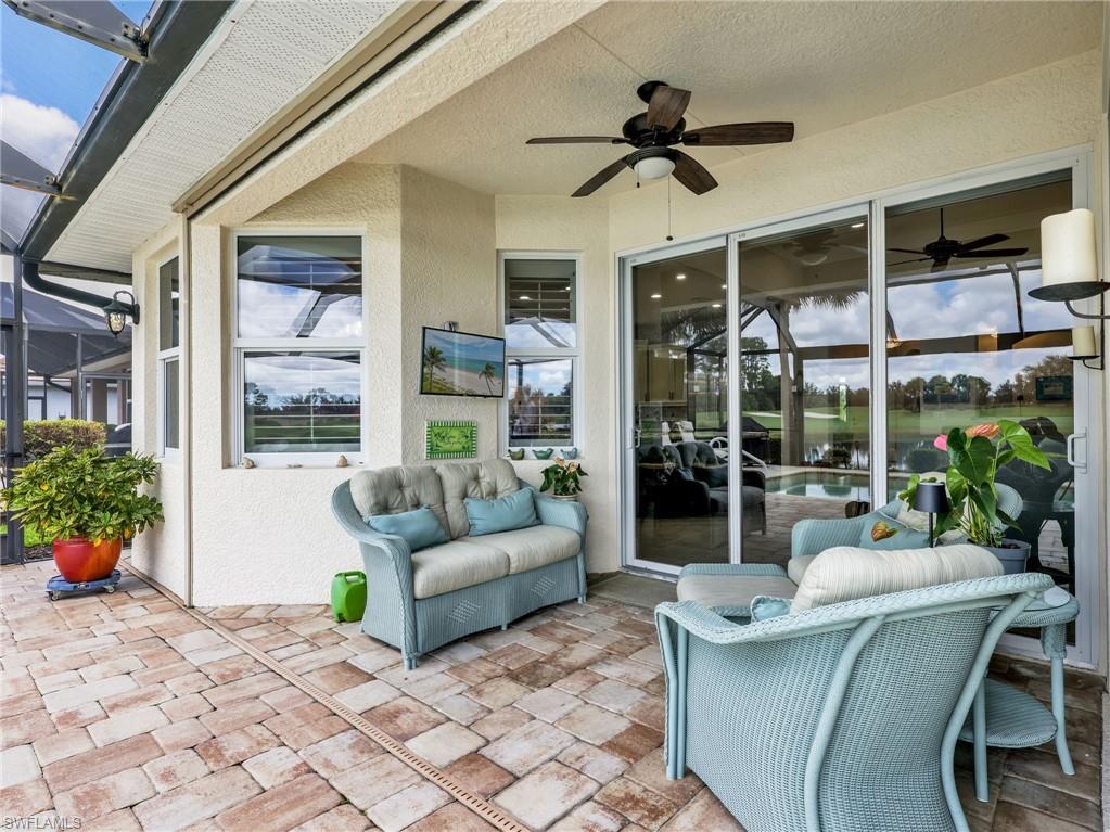 Relax underneath the covered lanai