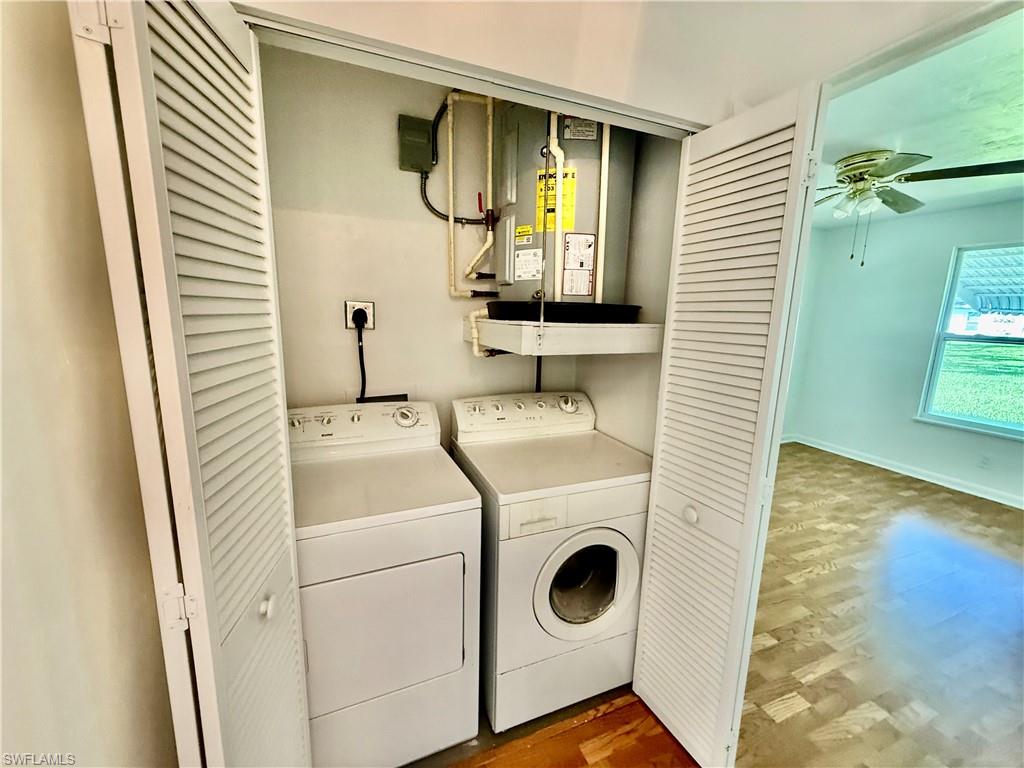 Full size washer and dryer.