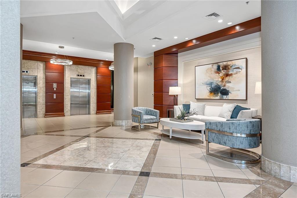Manned main lobby entry