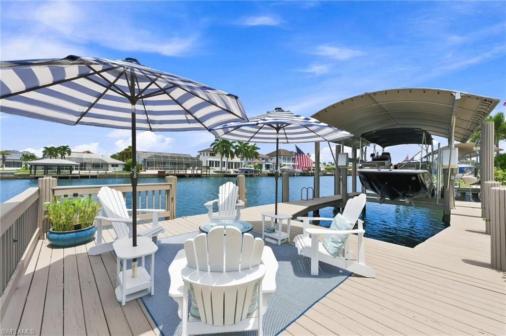 Generous Dock with Seating Arrangement