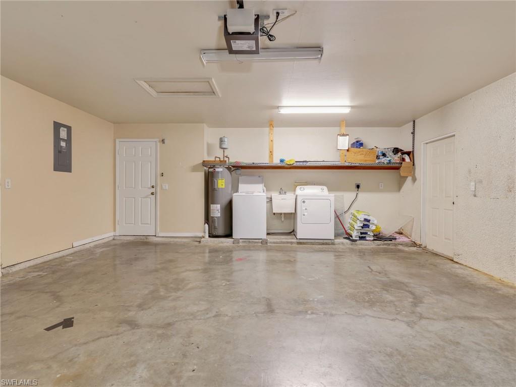 2 Car Garage with Laundry & Storage Shelf