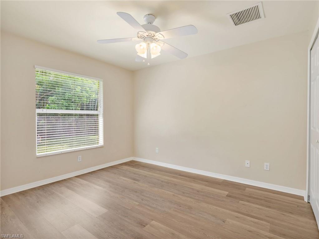 Third Bedroom with Vinyl Flooring & Ceiling Fan