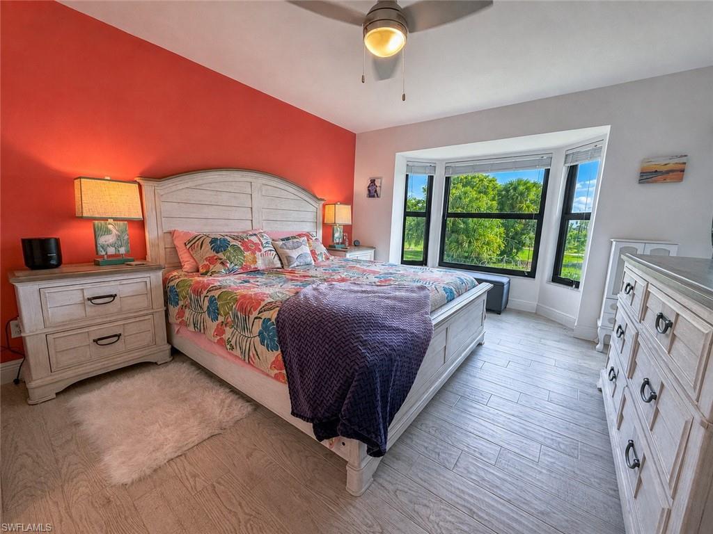 primary bedroom with golf view