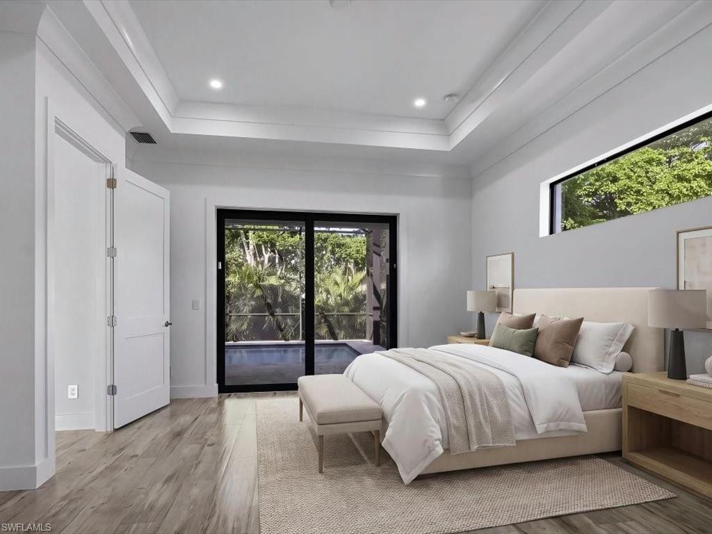 Master bedroomStaged furniture
