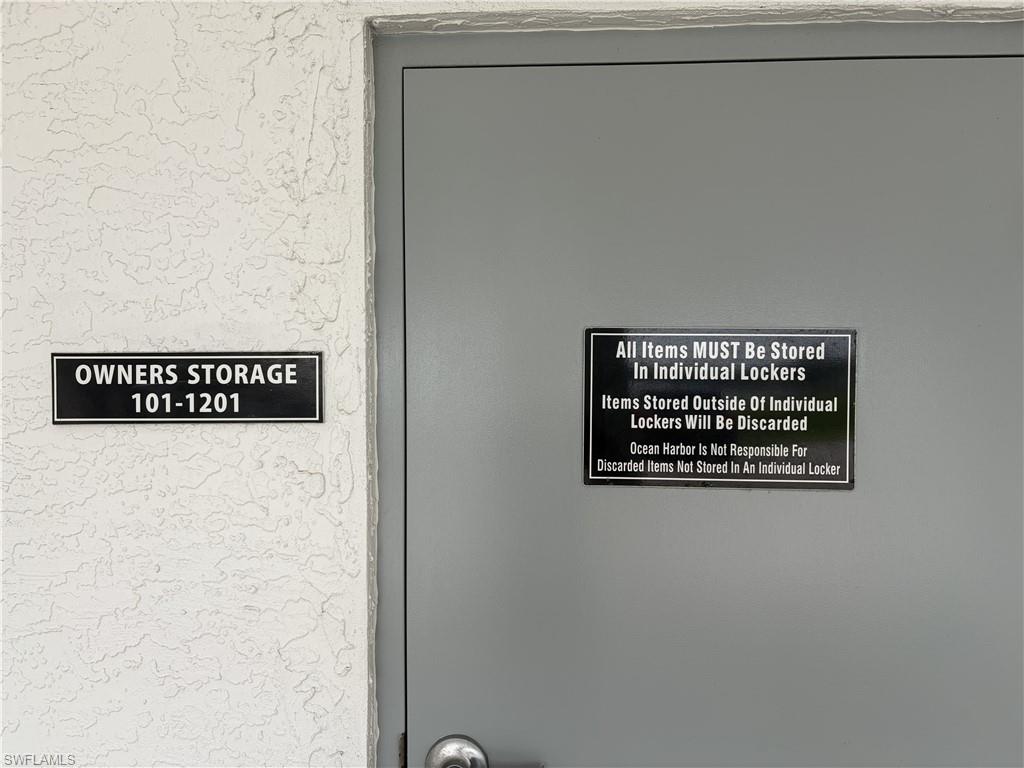 Each property has a storage cage on the lower, ground level.
