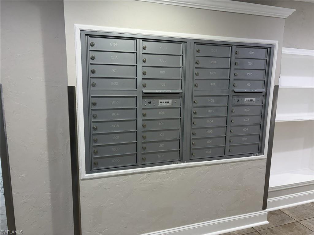 Mail delivery center is just off the Lobby area.
