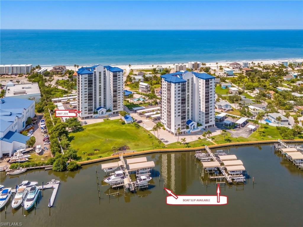 BOAT SLIPS AVAILABLE.  SUBJECT PROPERTY IS ALSO NOTED IN THIS AERIAL.
