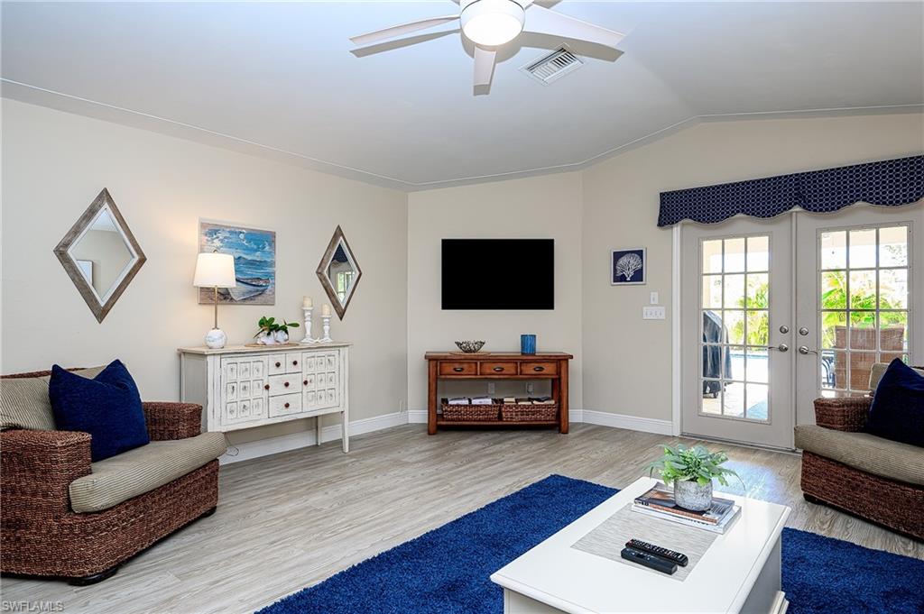 High Ceilings and French Doors to Lanai and Pool