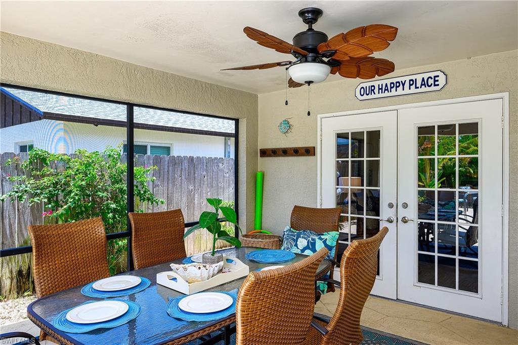 Shaded Lanai with Dining Table