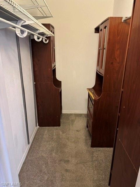 Plush gray carpeting and white painted walls