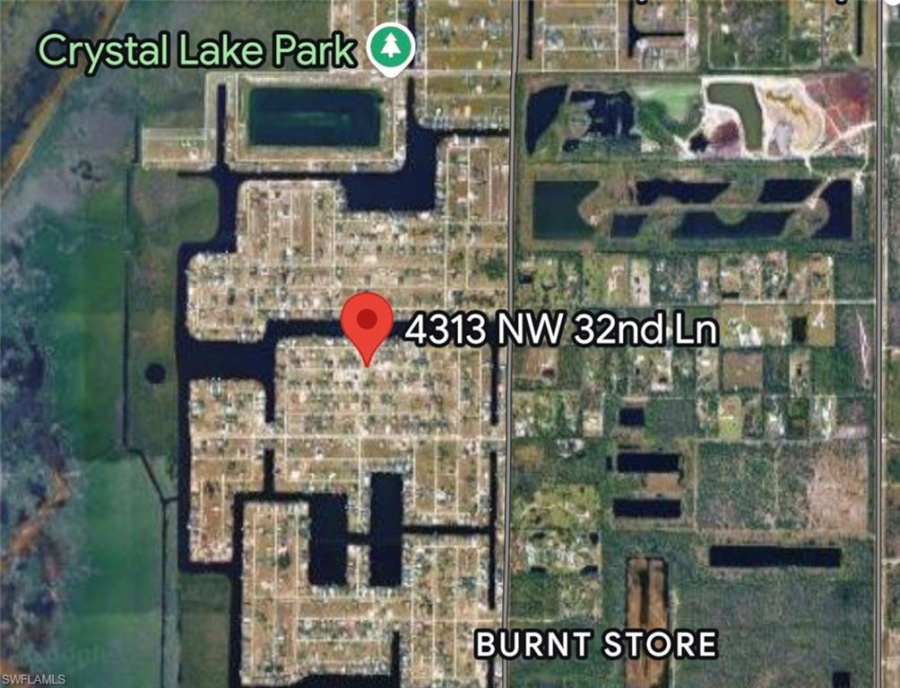 Aerial Map. Depicting the location of the property at 4313 NW 32nd Ln, along with surrounding geographical features and developments
