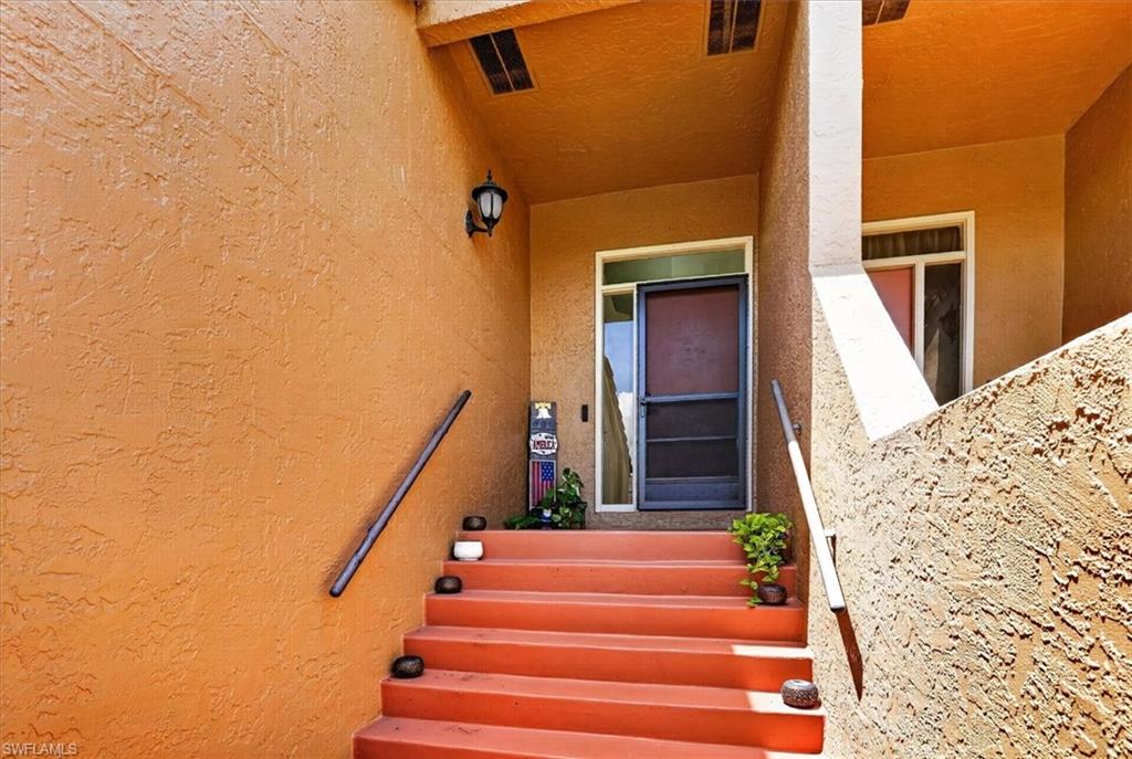 Private Courtyard and stairs to front door